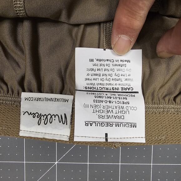 USGI Gen 3 Cold Weather Base Layer Set Medium Regular New NWT Peckham Top Bottom - Picture 6 of 6